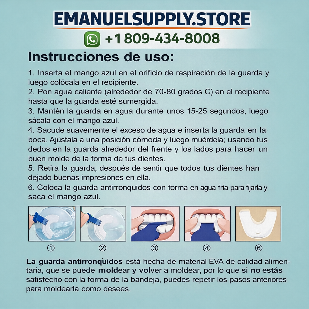 piezas de soportes y dispositivos antirronquidos para adultos - Avance mandibular ajustable, sin ronquidos, noche cómoda con diseño transpirable, sin efectos secundarios, ayuda para dormir para el tratamiento de CPAP y apnea del sueño.