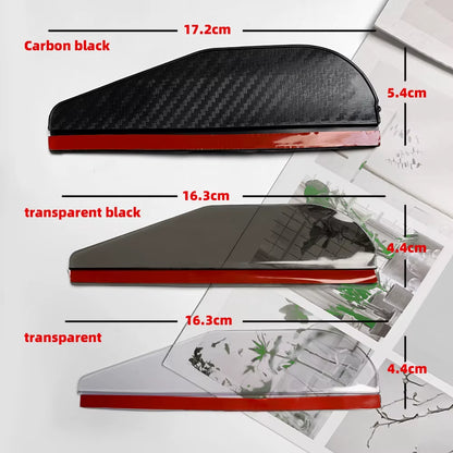 2-Pack Carbon Fiber Rearview Mirror Rain Shield and Sun Visor Cover for Enhanced Visibility and Protection