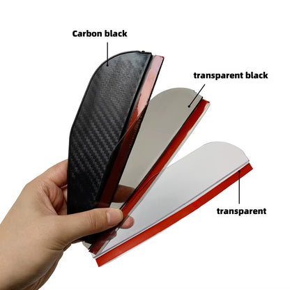 2-Pack Carbon Fiber Rearview Mirror Rain Shield and Sun Visor Cover for Enhanced Visibility and Protection
