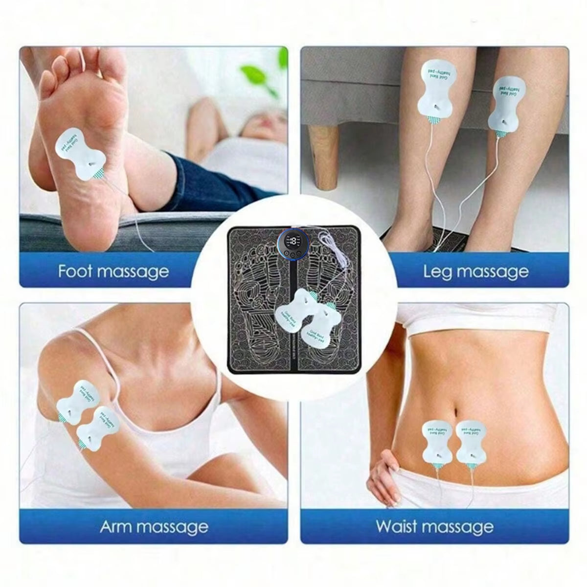 Electric Foot Massager Pad Muscle Massage Relaxation Trainer for Massage Fitness Outdoor Sport Home Family Relax