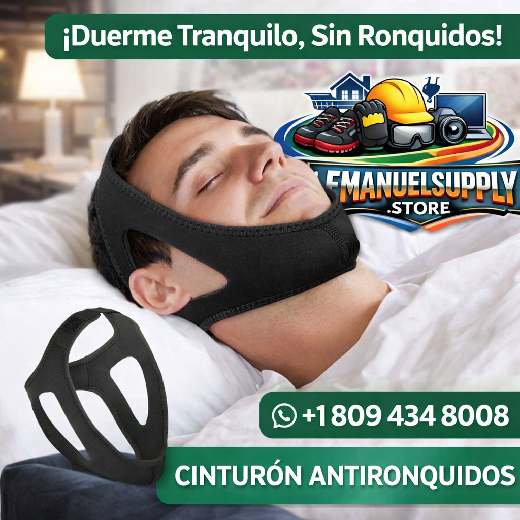 1 Protector Bucal Ajustable Antirronquidos, Correa de Soporte para Mandíbula Transpirable y Cómoda para la Prevención del Apnea del Sueño y Ronquidos