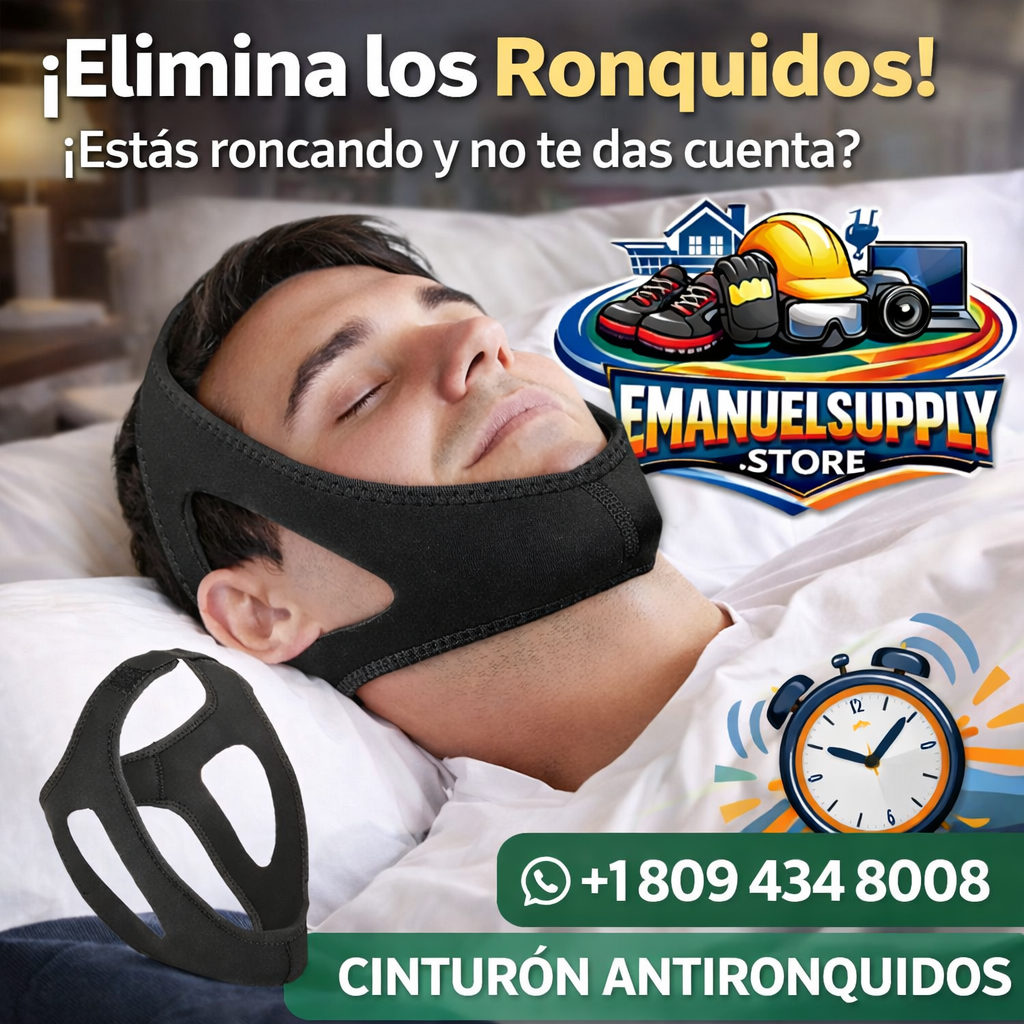 1 Protector Bucal Ajustable Antirronquidos, Correa de Soporte para Mandíbula Transpirable y Cómoda para la Prevención del Apnea del Sueño y Ronquidos