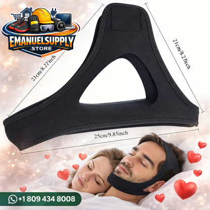 1 Protector Bucal Ajustable Antirronquidos, Correa de Soporte para Mandíbula Transpirable y Cómoda para la Prevención del Apnea del Sueño y Ronquidos