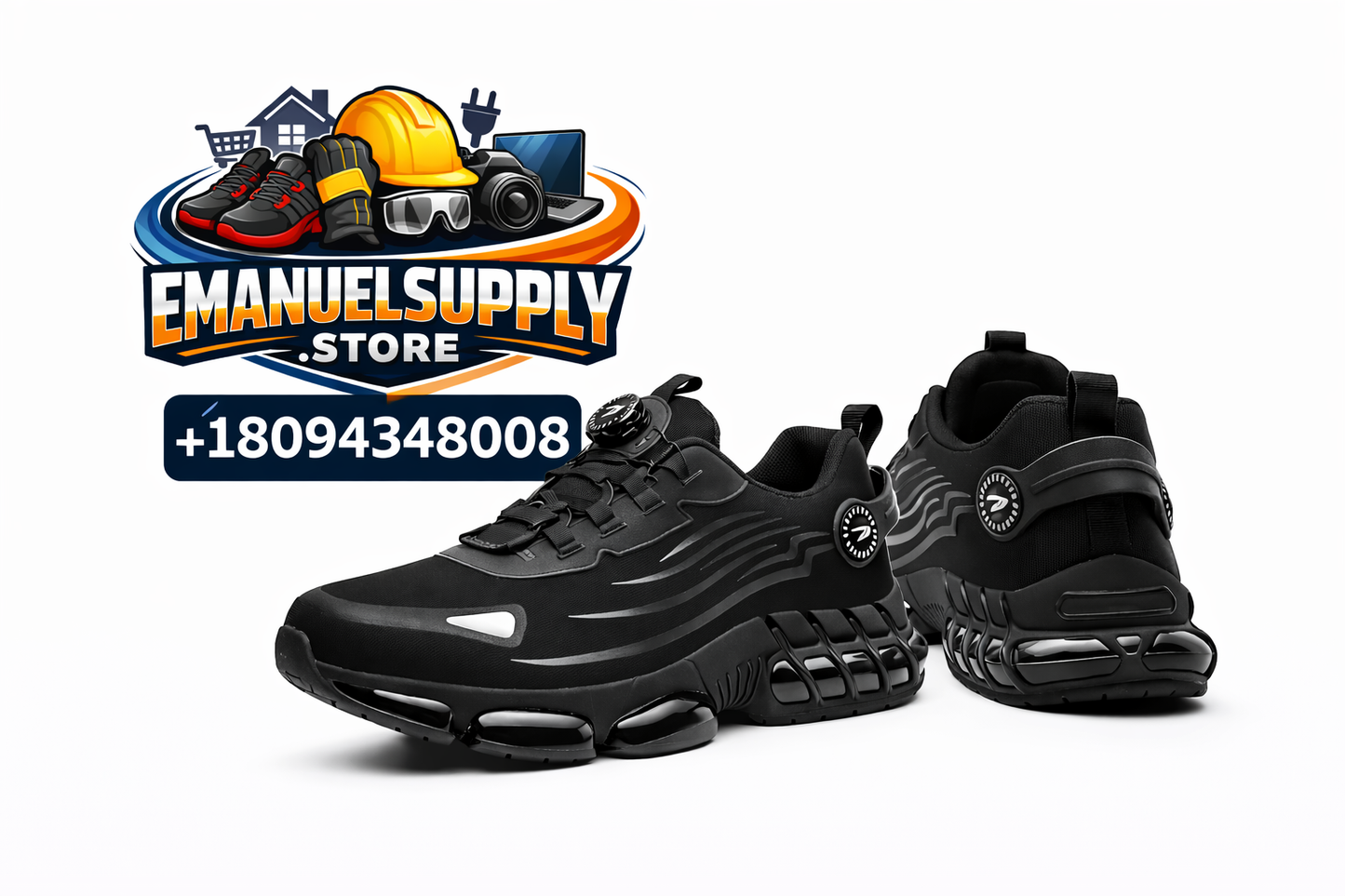 Zapatos de trabajo con puntera de acero para hombre, antideslizantes, duraderos contra el desgaste, ideales para la construcción y que brindan comodidad con transpirabilidad como zapatillas