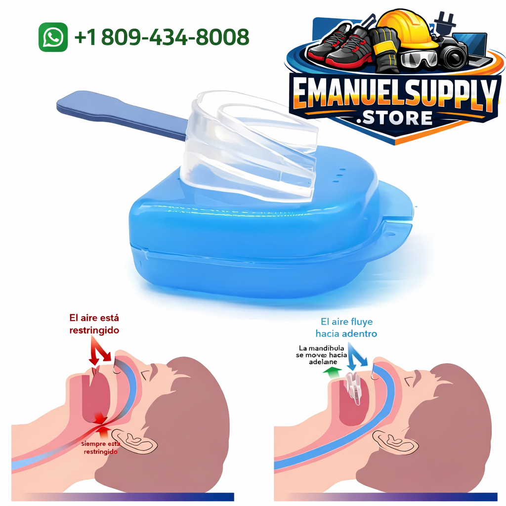 piezas de soportes y dispositivos antirronquidos para adultos - Avance mandibular ajustable, sin ronquidos, noche cómoda con diseño transpirable, sin efectos secundarios, ayuda para dormir para el tratamiento de CPAP y apnea del sueño.