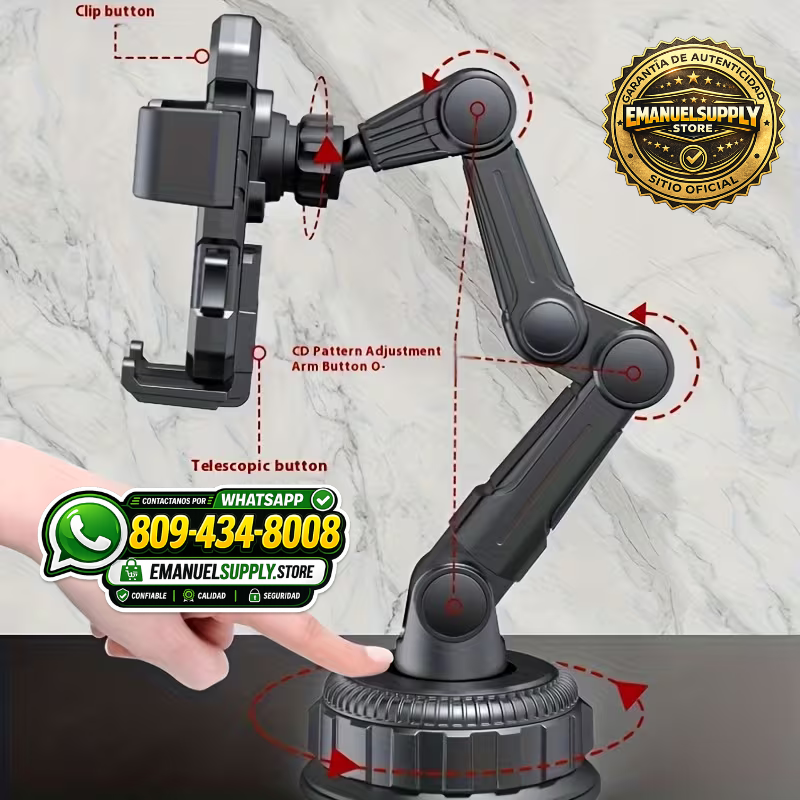 📱 SOPORTE DE TELÉFONO AJUSTABLE PARA VEHÍCULO (ULTRA RESISTENTE)