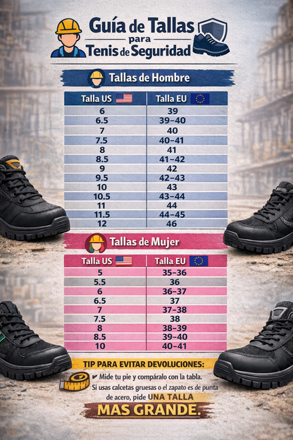 Zapatos de trabajo con puntera de acero para hombre, antideslizantes, duraderos contra el desgaste, ideales para la construcción y que brindan comodidad con transpirabilidad como zapatillas